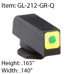 Muška pro Glock Ameriglo Pro-Glo GL-212-GR-Q